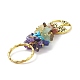 Брелок с подвеской из натурального драгоценного камня чакры KEYC-JKC00414-03-5
