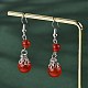 Болтающийся серьги природный драгоценный камень EJEW-JE01374-5