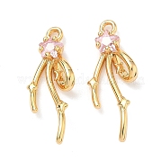 Латунные микро проложить кубического циркония подвески KK-A281-21G-02