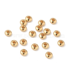 Ионное покрытие (ip) 304 нержавеющая сталь разделительные бусины, рондель, реальный 18k позолоченный, 4x2 мм, отверстие : 1.6 мм