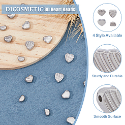 24 шт. 4 бусины из нержавеющей стали 304 STAS-DC0014-50