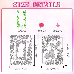 Углеродистая сталь разрезает трафареты DIY-WH0309-2091