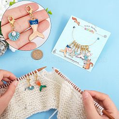 10 шт. 10 стильных эмалевых подвески с морской тематикой&nbsp;HJEW-NB0001-44