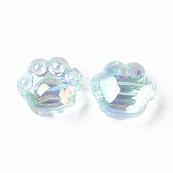 УФ-покрытие радужными переливающимися акриловыми бусинами X-OACR-P010-18