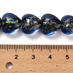 Нити стеклянных бусин из дихроичной фольги ручной работы&nbsp;DICH-U001-03I