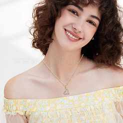 Подвески из кубического циркония с покрытием из латуни&nbsp;ZIRC-HS0001-12