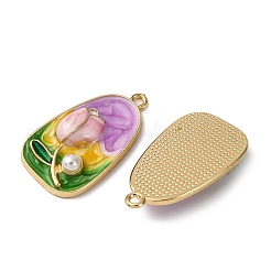 Сплав эмали цветочные кулоны&nbsp;ENAM-B028-41KCG-01