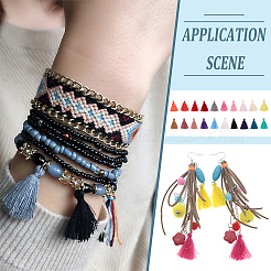 120 шт. 20-х цветная полиэстеровая подвеска-кисточка FIND-NB0004-24