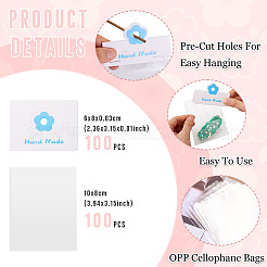 100 шт. прямоугольных прозрачных полипропиленовых целлофановых пакетов&nbsp;CDIS-TA0001-37E