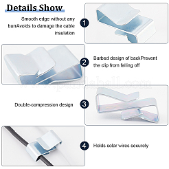Зажимы для прокладки кабеля из пружинной стали AJEW-WH0248-175