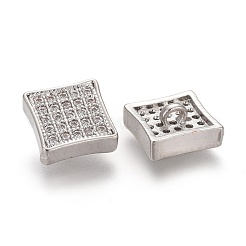 Пуговицы на хвостовике из латуни с микропейвом и прозрачным кубическим цирконием KK-H738-28P