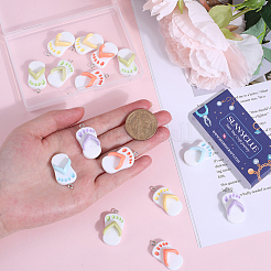 20 шт. 5 цвета непрозрачные подвески из смолы RESI-SC0002-67