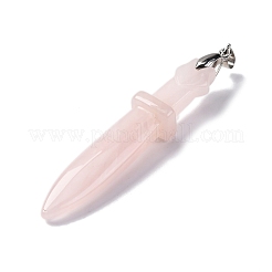 Естественно розового кварца большие кулоны G-K338-41P-04