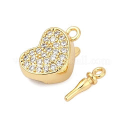 Латунные застежки из прозрачного кубического циркония с микропаве KK-P291-44G
