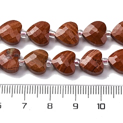 Натуральные красные яшмы бусы пряди G-P570-E14-01