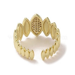 Открытое кольцо-манжета из латуни с микропаве из кубического циркония RJEW-K256-47G