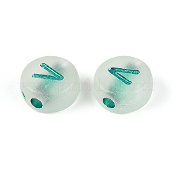 Светящиеся матовые акриловые бусины FACR-T008-02V