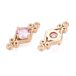 Подвески из латуни с граненым стеклянным соединителем FIND-T070-03F