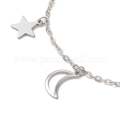 2шт 2 цвета браслеты-цепочки из нержавеющей стали 304 и железа BJEW-JB10406