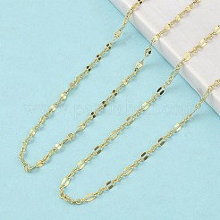 Цепочки-колье из латуни толщиной 3 мм NJEW-P339-02B-G