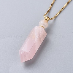 Ожерелья кулона бутылки дух натурального драгоценного камня&nbsp;NJEW-F251-09