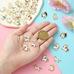 30шт 10 стиля подвески из сплава с эмалью&nbsp;ENAM-YW0004-11