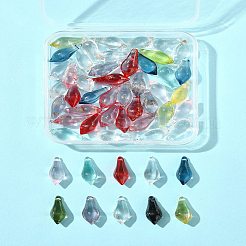 50 шт. бусины ручной работы из золотистого песка в стиле лэмпворк LAMP-FS0001-22