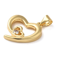 Подвески из прозрачного стекла из латуни KK-M099-06G