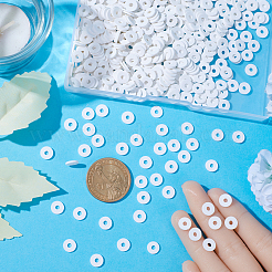 Плоские круглые бусины из глины ручной работы полимерные&nbsp;CLAY-SC0001-58B-02