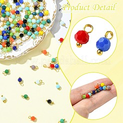 190 шт. подвески из непрозрачного стекла 19 цветов&nbsp;PALLOY-CJ00056