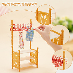 Случайный цвет пластиковая кукольная одежда вешалка для обуви&nbsp;AJEW-WH0332-35C