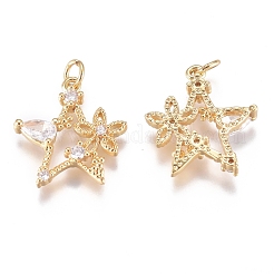 Латунные микро проложить кубического циркония подвески ZIRC-G168-20G