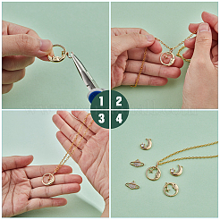 6шт 3 стиля латунные микропаве прозрачные кубические подвески из циркония KK-BBC0001-50