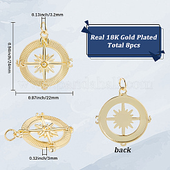 8шт латунные подвески&nbsp;KK-SC0007-25