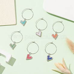 Стеклянное сердце AJEW-JO00191