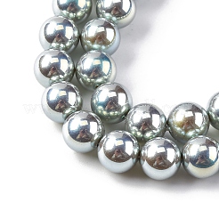 УФ-покрытие перламутровые стеклянные жемчужные бусины нити&nbsp;GLAA-F128-01B-T23