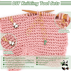 Латунные вязальные цепочки для счетчика рядов HJEW-NB00126