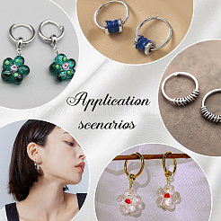 10 пара двухцветных массивных серег-колец Huggie Hoop с ионным покрытием (IP) из нержавеющей стали 304 и булавкой из хирургической нержавеющей стали 316 для женщин EJEW-DC0001-16