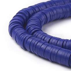 Плоские круглые бусины из глины ручной работы полимерные&nbsp;CLAY-R067-6.0mm-09