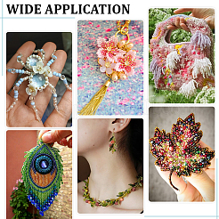 4 рулон 4-х цветных нейлоновых ниток со специальным покрытием для бисера OCOR-PH0006-50B