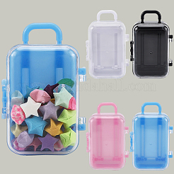 4 шт. 4-х цветные пластиковые коробки для хранения конфет в форме сумки на колесиках&nbsp;AJEW-SP0002-61