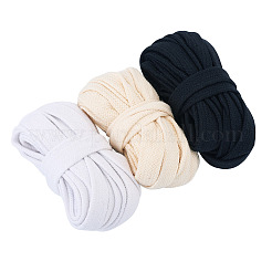 15м 3-х цветный плоский хлопковый полый шнур OCOR-TA0002-91