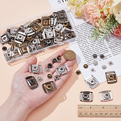 40 шт. 4-х цветные кнопки из нержавеющей стали&nbsp;FIND-WR0012-64