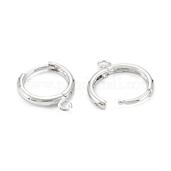 Латунные серьги-кольца Huggie с покрытием в стойку KK-D063-05P