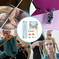 Наборы счетчиков цепочек для вязания рядов и маркеров для запирания петель HJEW-AB00512