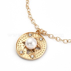 Сплав горный хрусталь многоуровневые ожерелья NJEW-FS0001-03