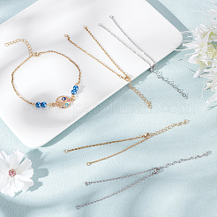 20шт 2 цвета 304 нержавеющая сталь трос звено браслет изготовление&nbsp;STAS-UN0047-15