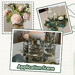 30 шт. пластиковый и полиэстеровый искусственный лист эвкалипта&nbsp;AJEW-SC0031-61A