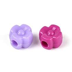 Пластиковые бусины в виде цветка с одним лепестком&nbsp;KY-T041-25M