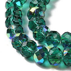 Прозрачные гальванические бусины с цветным покрытием ab&nbsp;EGLA-H104-06K